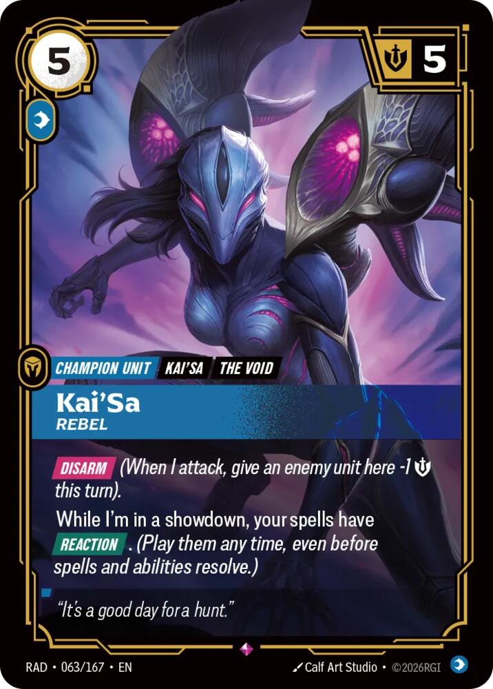 KaiSa Rebel 063/167 (Radiance)  - Foil