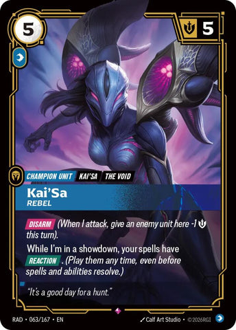 KaiSa Rebel 063/167 (Radiance)  - Foil