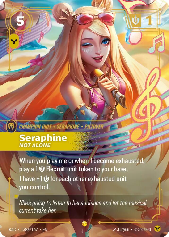 Seraphine Not Alone Alternate Art 138a/167 (Radiance)  - Foil