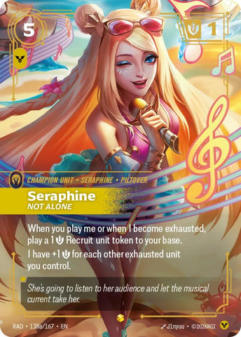 Seraphine Not Alone Alternate Art 138a/167 (Radiance)  - Foil