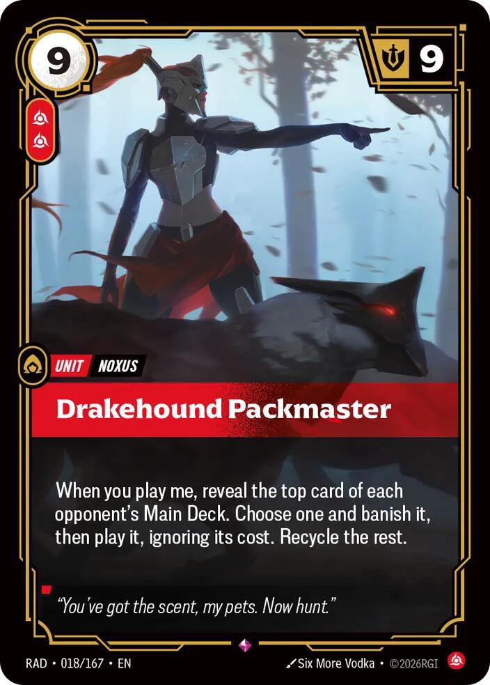 Drakehound Packmaster 018/167 (Radiance)  - Foil