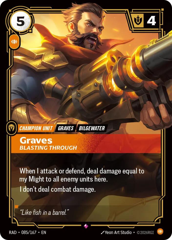 Graves Blasting Through 085/167 (Radiance)  - Foil