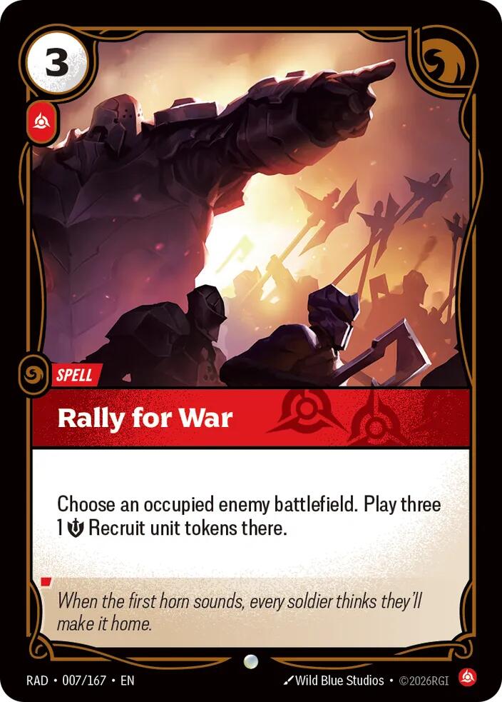 Rally for War 007/167 (Radiance) 