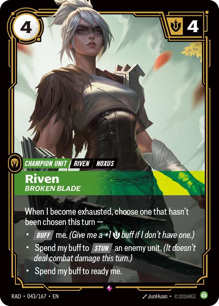 Riven Broken Blade 043/167 (Radiance)  - Foil