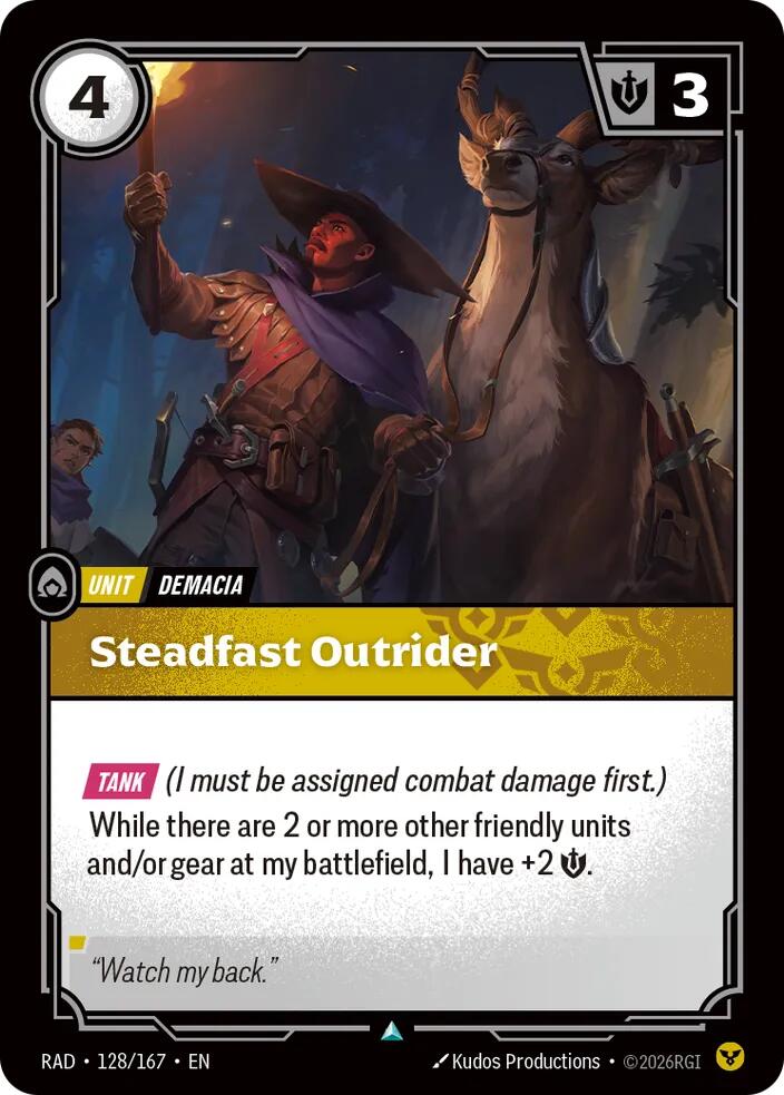 Steadfast Outrider 128/167 (Radiance) 