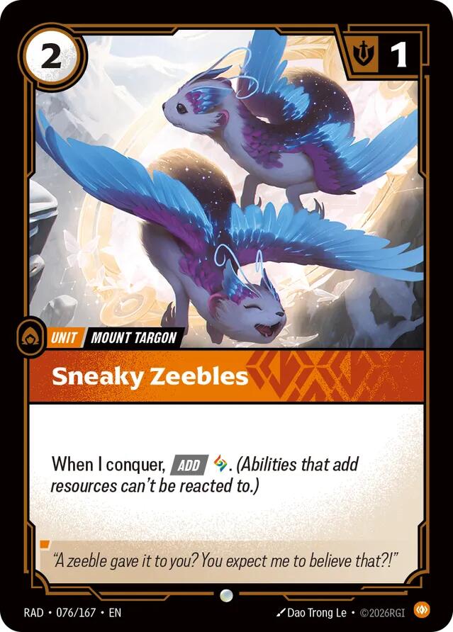 Sneaky Zeebles 076/167 (Radiance) 