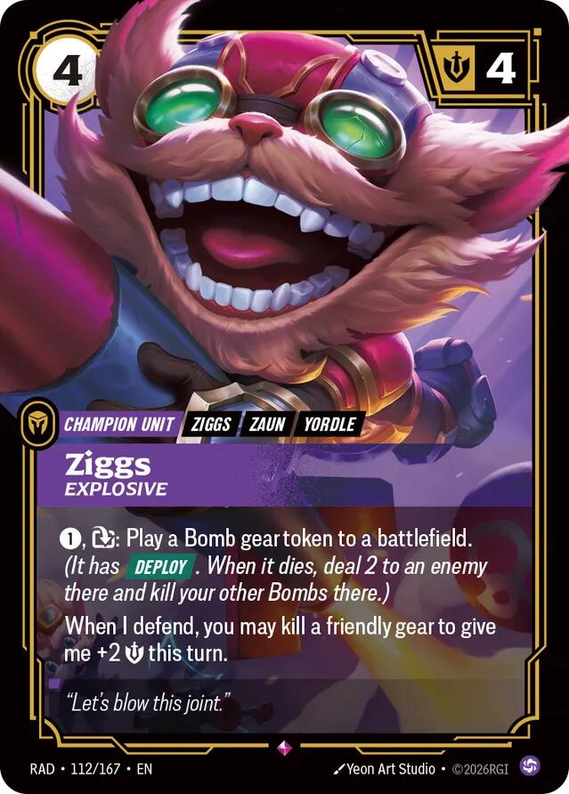 Ziggs Explosive 112/167 (Radiance)  - Foil