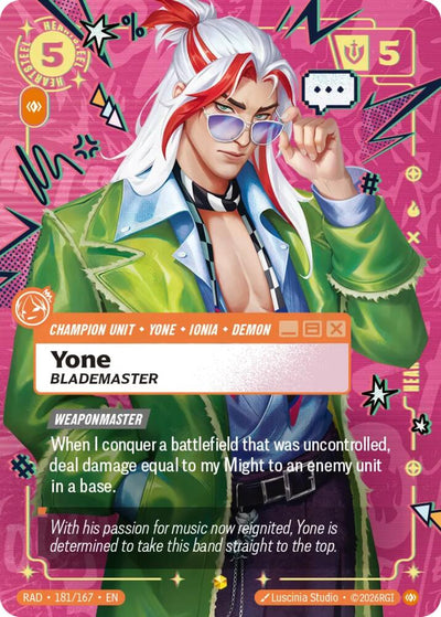 Yone - Blademaster (Heartsteel) 181/167 (Radiance)  - Foil