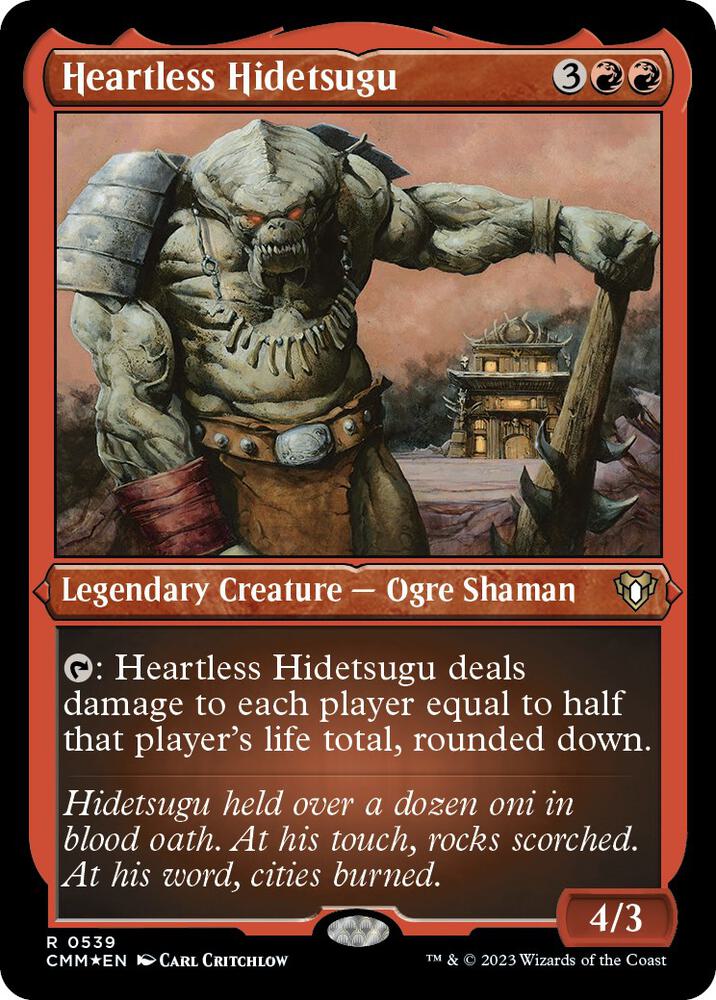 Heartless Hidetsugu 539 (Commander Masters)  - Etched Foil