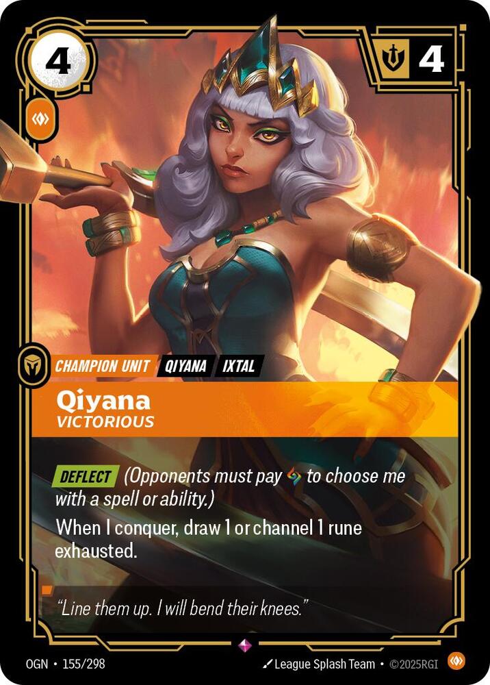 Qiyana Victorious 155/298 (Origins)  - Foil