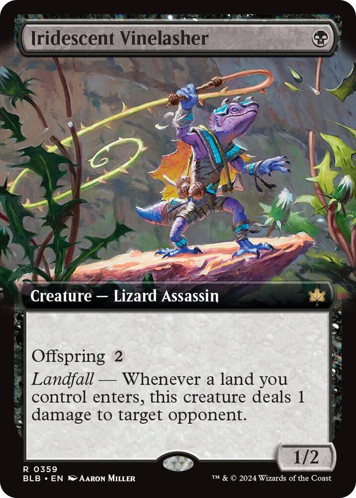 Iridescent Vinelasher Extended Art (Bloomburrow) 