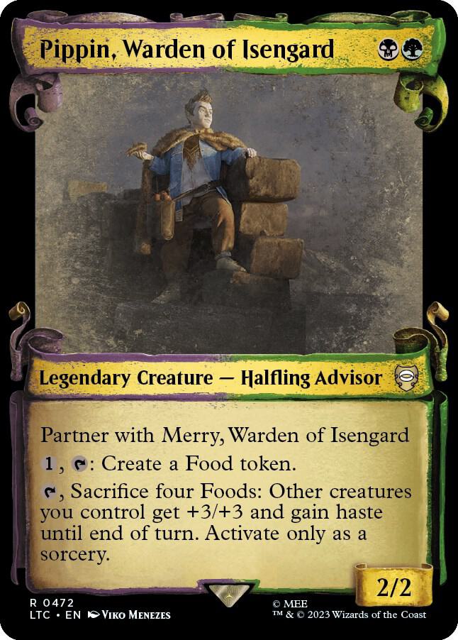 Pippin Warden of Isengard Showcase Scrolls (Commander: The Lord of the Rings: Tales of Middle-earth)  - Foil