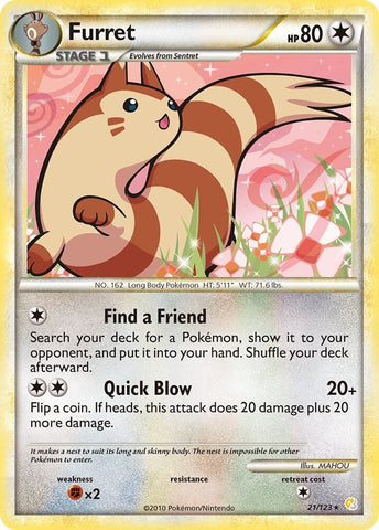 Furret 21/123 (HeartGold SoulSilver) 