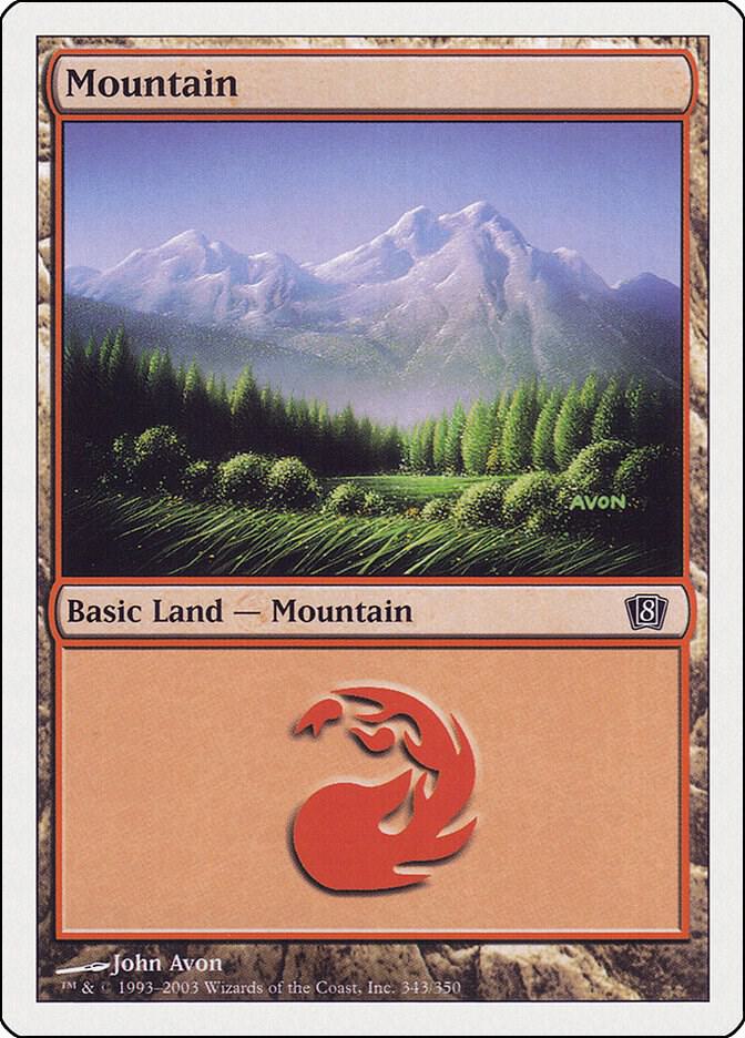 Mountain 343 (8th Edition)  - Foil