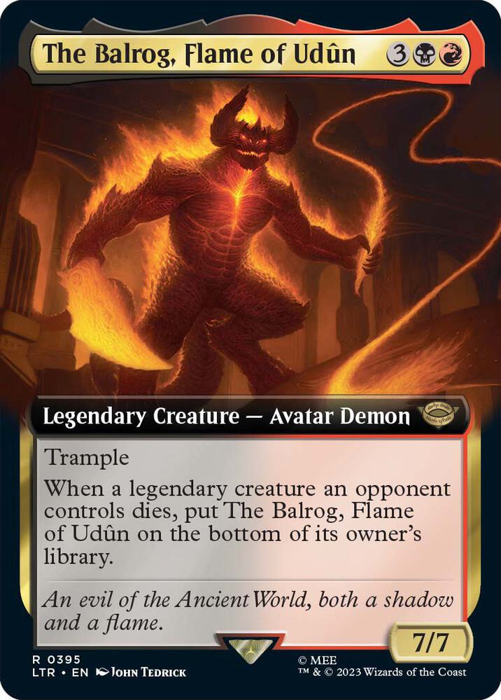 The Balrog Flame of Udun Extended Art (Universes Beyond: The Lord of the Rings: Tales of Middle-earth) 