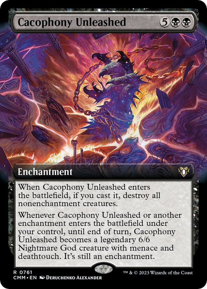 Cacophony Unleashed Extended Art (Commander Masters)  - Foil
