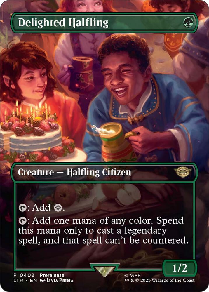 Delighted Halfling Borderless (Universes Beyond: The Lord of the Rings: Tales of Middle-earth)  - Foil