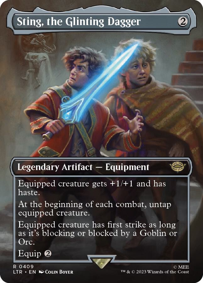 Sting the Glinting Dagger Borderless (Universes Beyond: The Lord of the Rings: Tales of Middle-earth)  - Foil