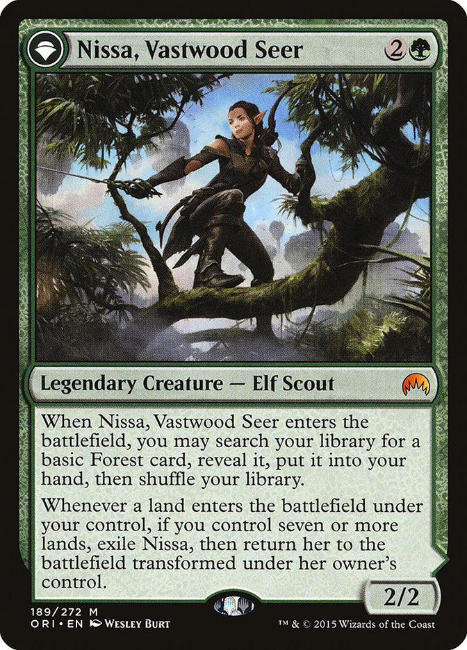 Nissa, Vastwood Seer // Nissa, Sage Animist (Magic Origins) 