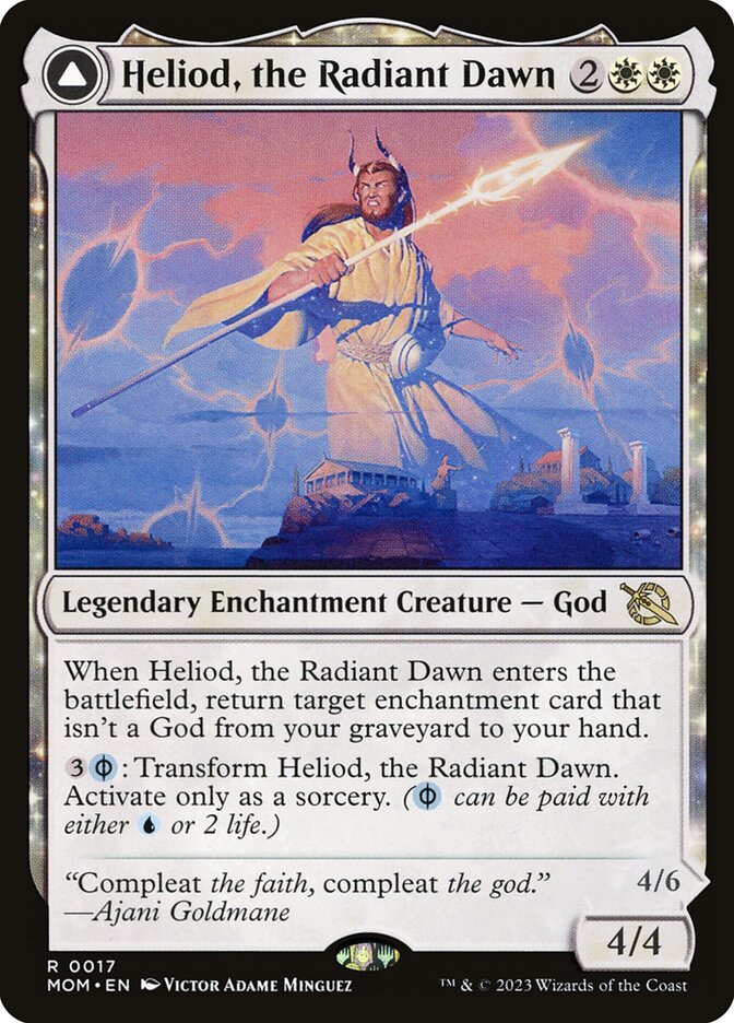 Heliod, the Radiant Dawn // Heliod, the Warped Eclipse 17 (March of the Machine)  - Foil