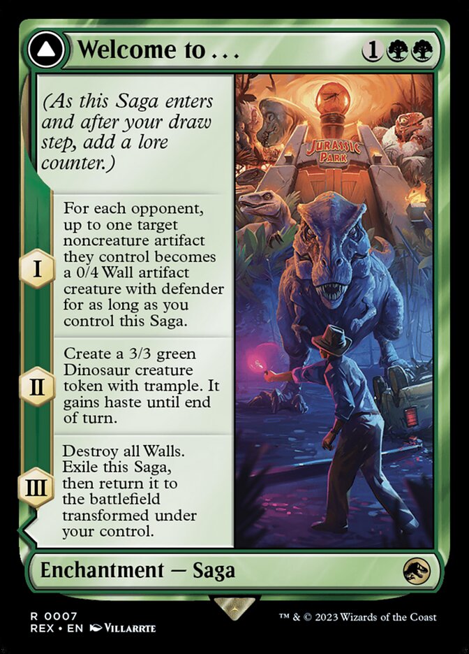 Welcome to . . . // Jurrasic Park 7/26 (Universes Beyond: Jurassic World Collection)  - Borderless Foil