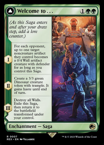 Welcome to . . . // Jurrasic Park 7/26 (Universes Beyond: Jurassic World Collection)  - Borderless Foil
