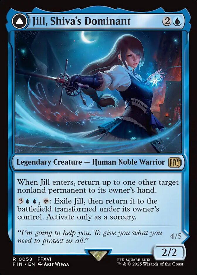 Jill, Shiva's Dominant // Shiva, Warden of Ice (FINAL FANTASY)  - Foil