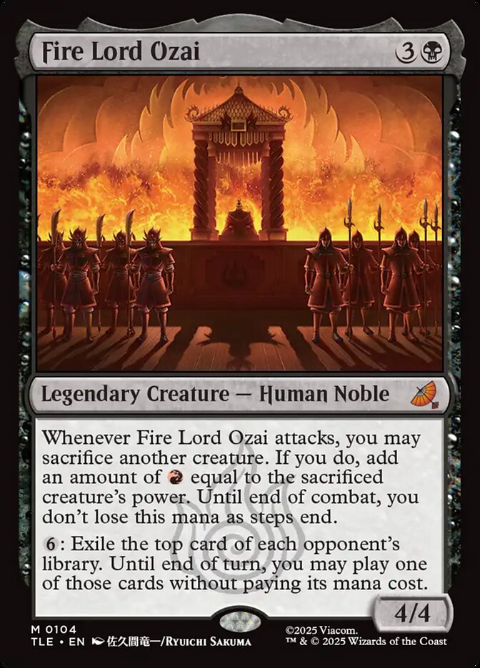 Fire Lord Ozai 104/317 (Avatar: The Last Airbender: Eternal-Legal)  - Foil