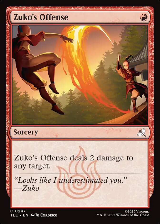 Zuko's Offense (Avatar: The Last Airbender: Eternal-Legal)  - Foil