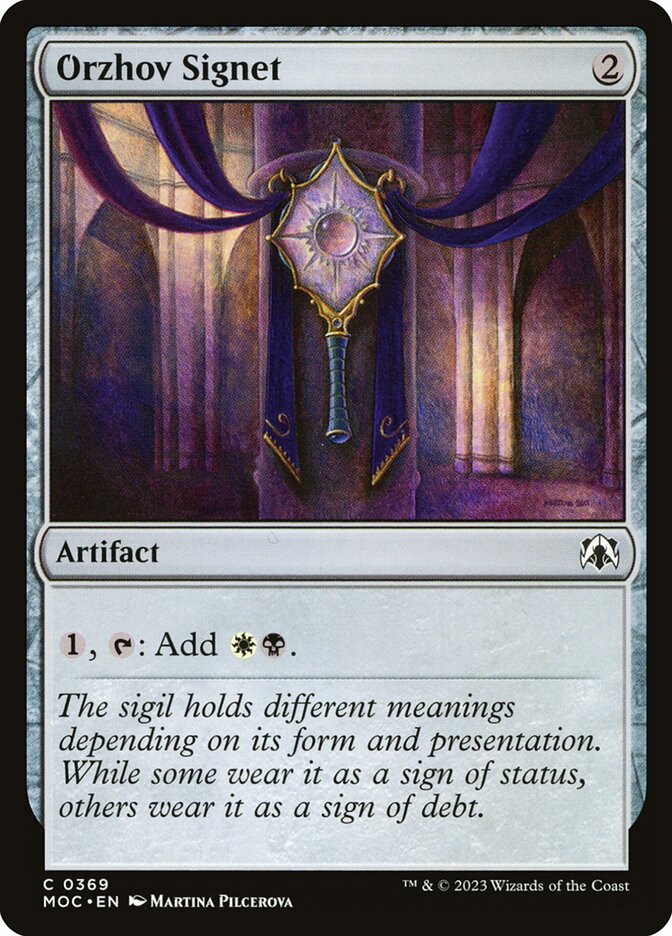 Orzhov Signet 369/444 (Commander: March of the Machine) 