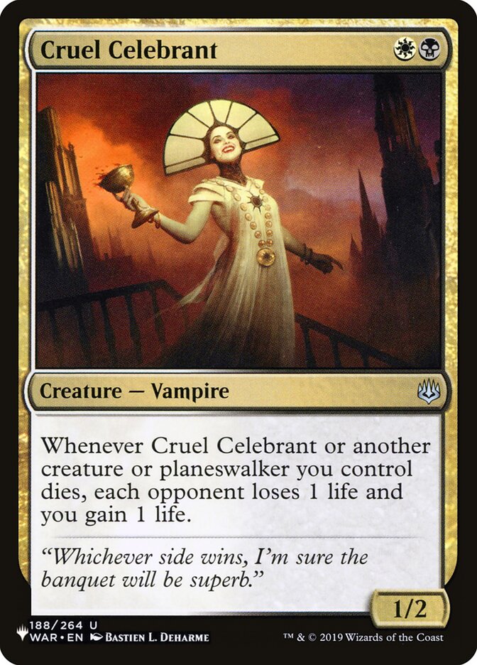 Cruel Celebrant (The List Reprints) 