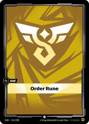 Order Rune 214/298 (Origins)  - Foil