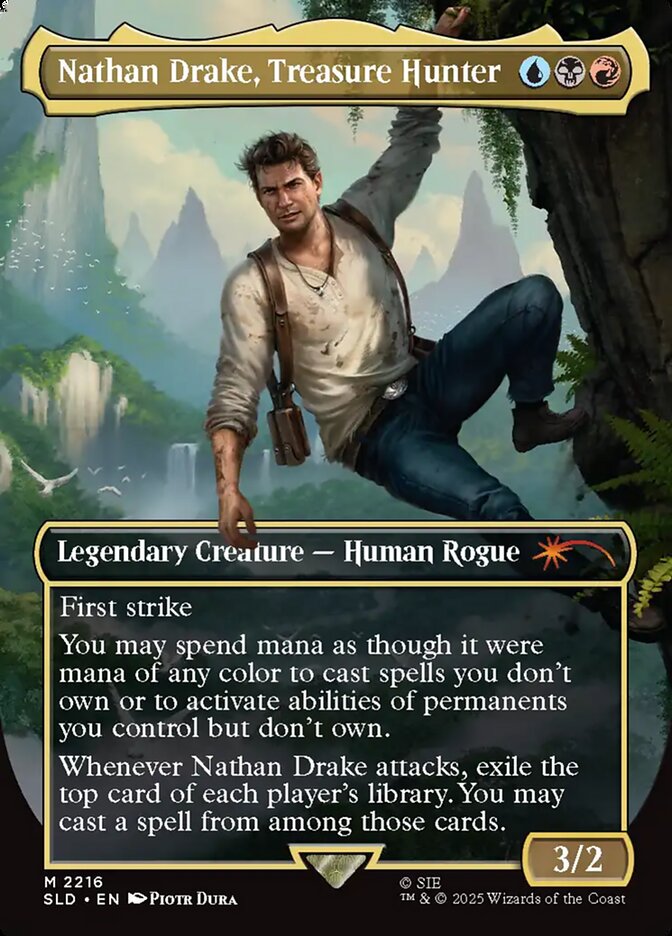 Nathan Drake, Treasure Hunter 2216/1 (Secret Lair Drop Series)  - Borderless