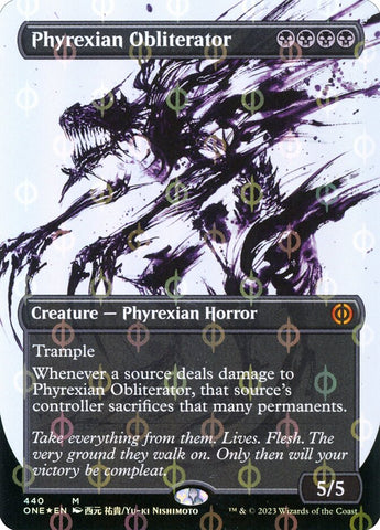 Phyrexian Obliterator 440/271 (Phyrexia: All Will Be One)  - Borderless Compleat Foil