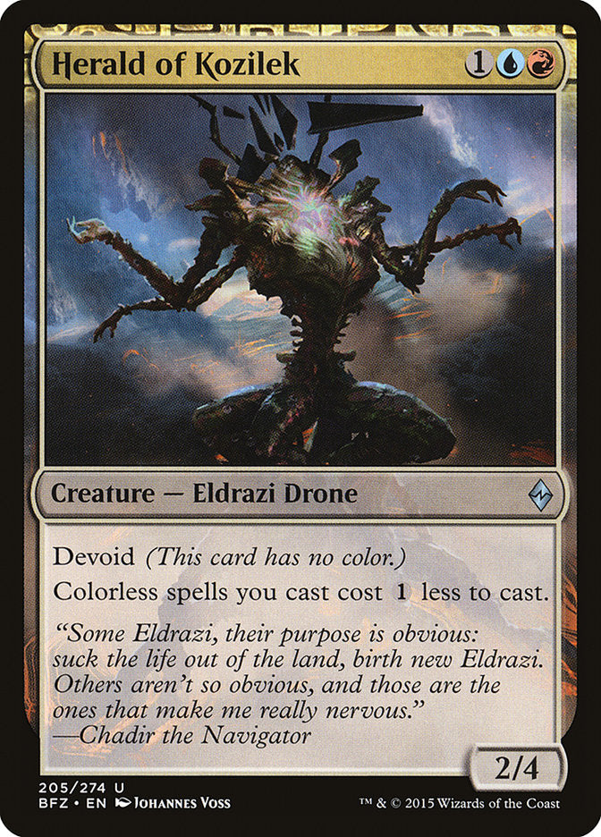 Herald of Kozilek 205 (Battle for Zendikar)  - Foil