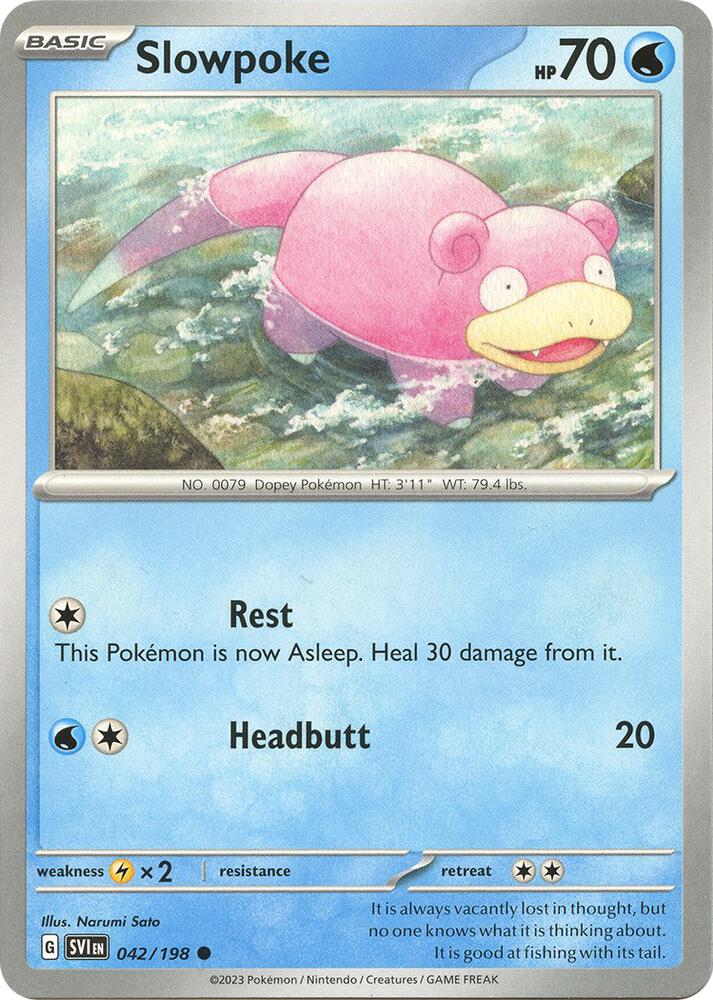 Slowpoke 042 198 042/198 (SV01: Scarlet & Violet Base Set)  - Reverse Holofoil