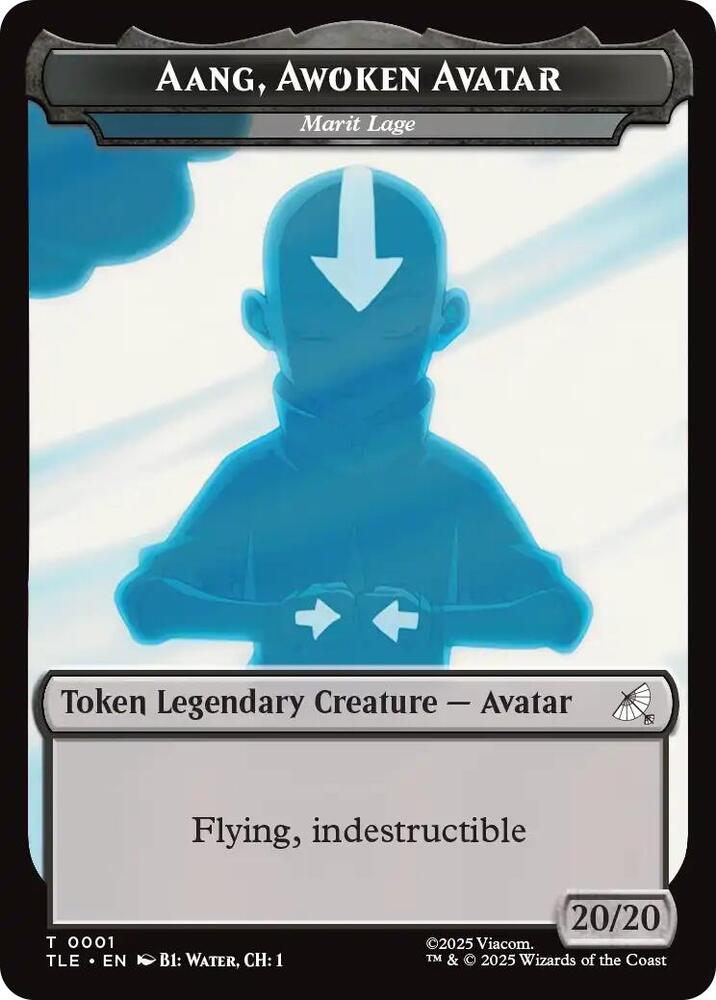 Aang Awoken Avatar Marit Lage Treasure Double Sided Token (Avatar: The Last Airbender: Eternal-Legal)  - Foil