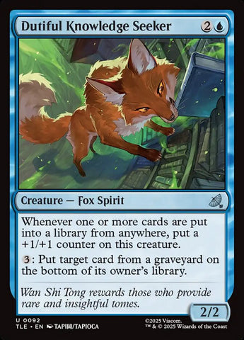 Dutiful Knowledge Seeker 92/317 (Avatar: The Last Airbender: Eternal-Legal)  - Foil