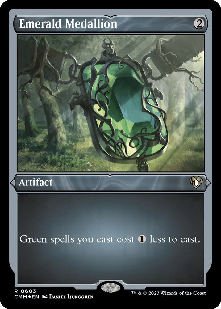 Emerald Medallion 603 (Commander Masters)  - Etched Foil