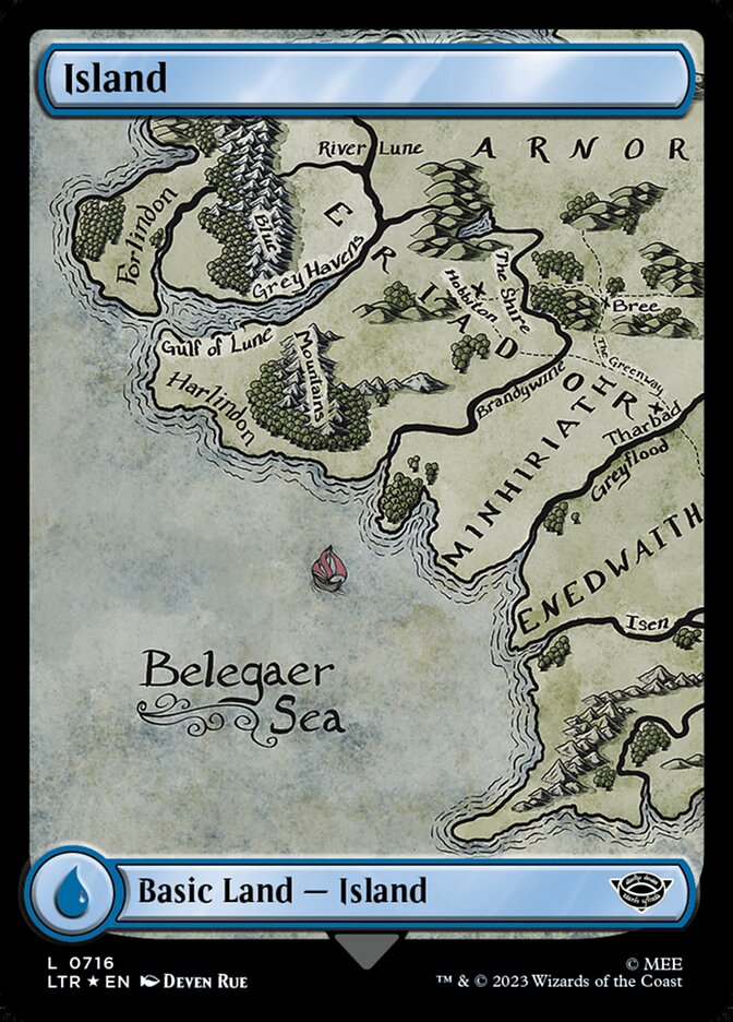 Island 716 (Universes Beyond: The Lord of the Rings: Tales of Middle-earth)  - Foil