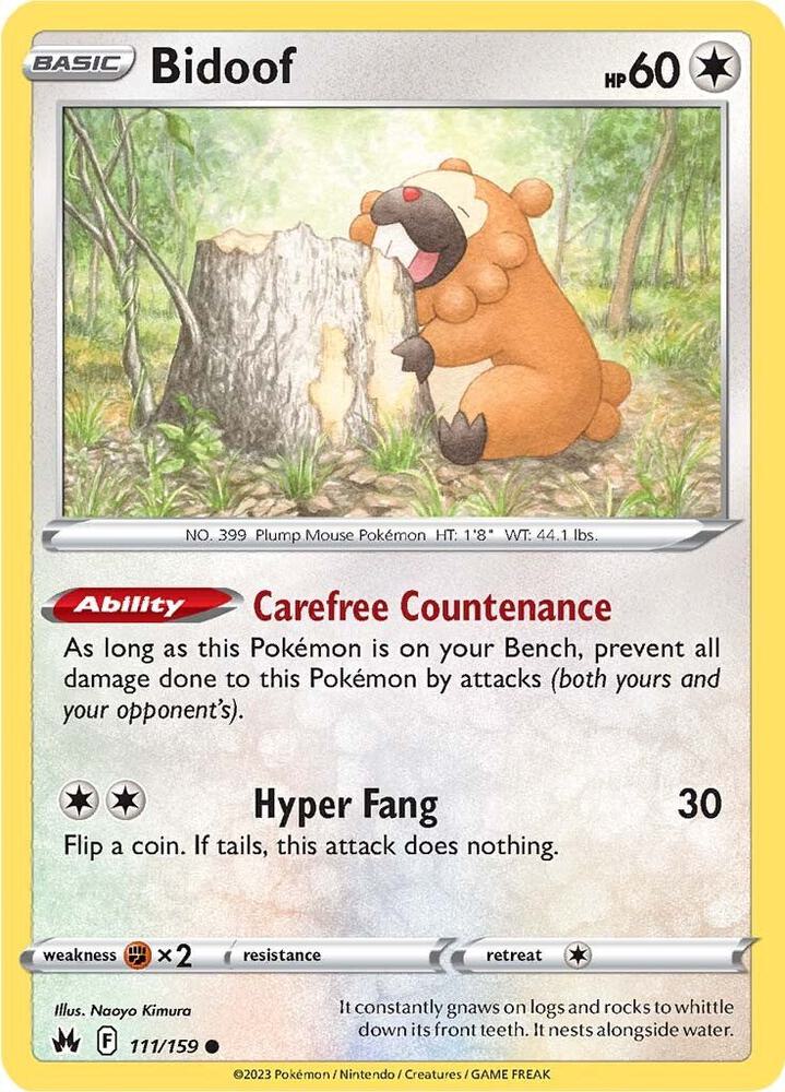 Bidoof 111/159 (Crown Zenith) 