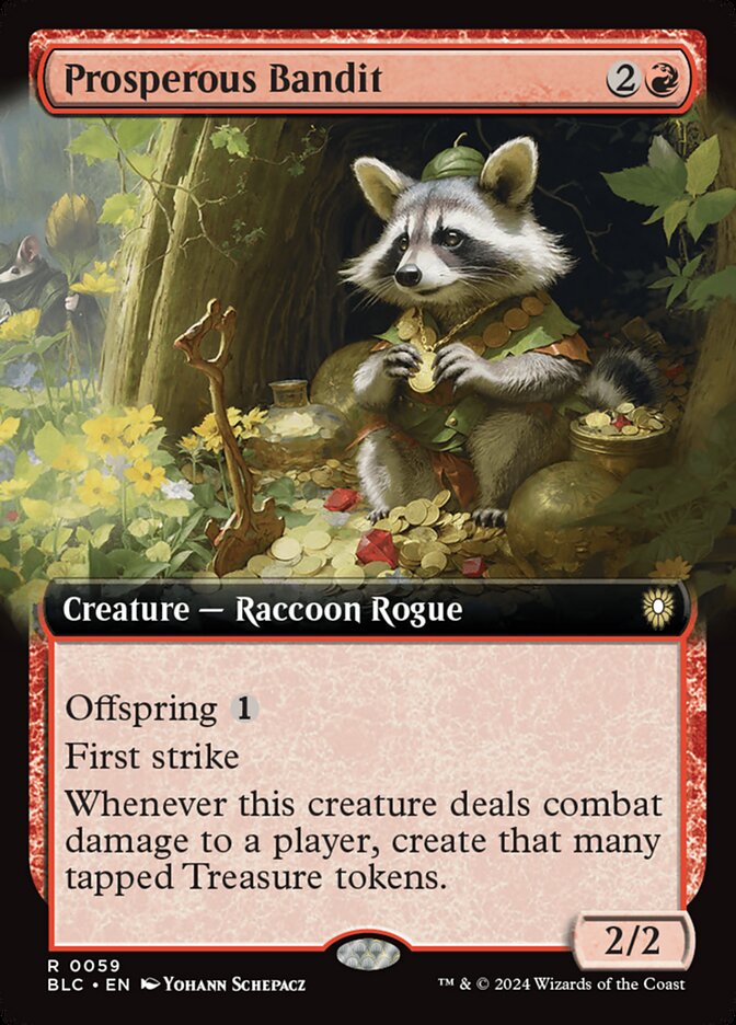 Prosperous Bandit 59/40 (Commander: Bloomburrow)  - Extended Art