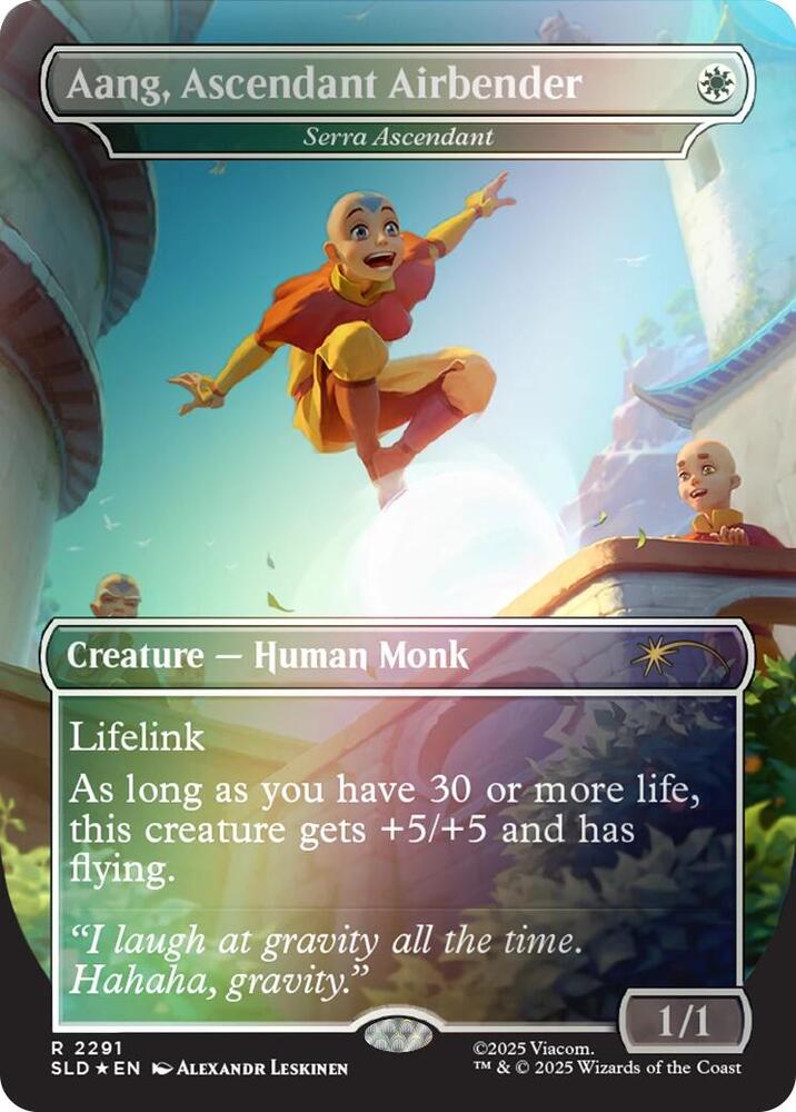 Aang Ascendant Airbender Serra Ascendant Rainbow Foil (Secret Lair Drop Series)  - undefined