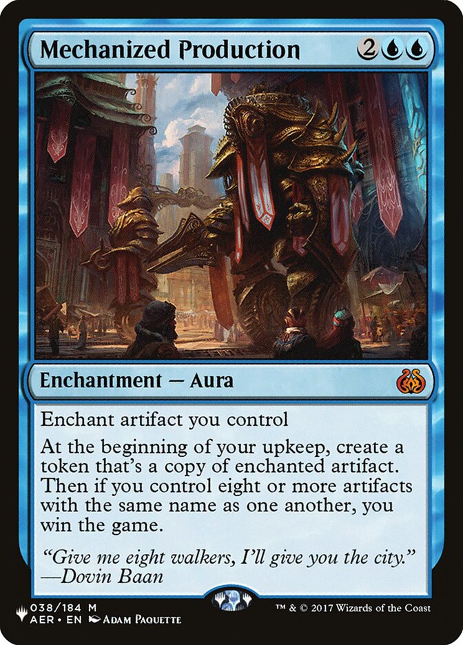 Mechanized Production AER-38/5075 (The List Reprints) 