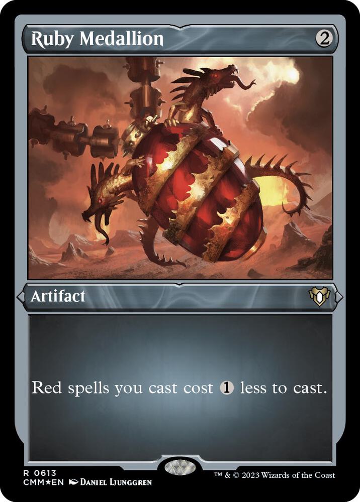 Ruby Medallion Foil Etched (Commander Masters)  - Foil