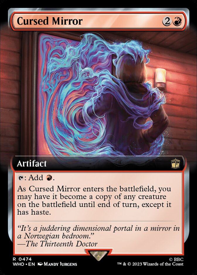 Cursed Mirror 474/331 (Universes Beyond: Doctor Who)  - Extended Art Foil