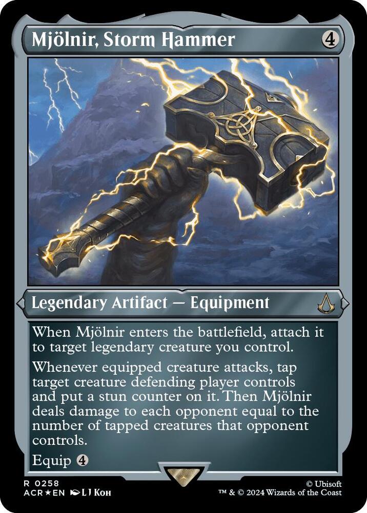 Mjolnir Storm Hammer Foil Etched (Universes Beyond: Assassin's Creed)  - Foil