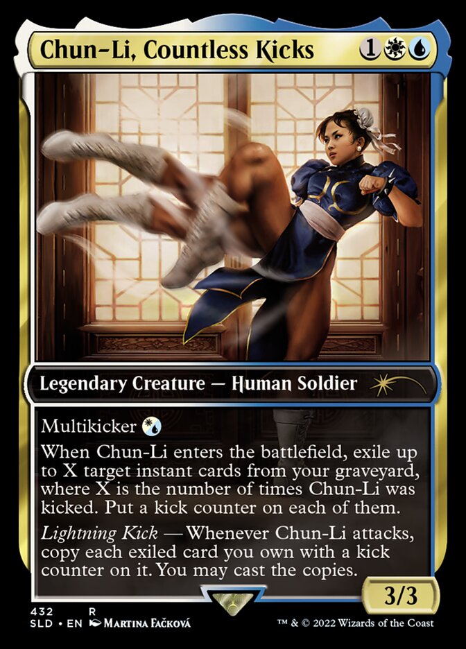 Chun-Li, Countless Kicks // Zethi, Arcane Blademaster 432 (Secret Lair Drop Series)  - Full Art