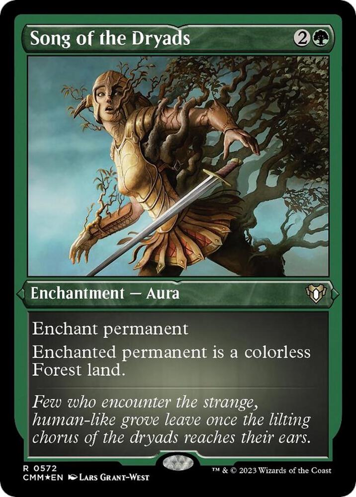 Song of the Dryads Foil Etched (Commander Masters)  - Foil
