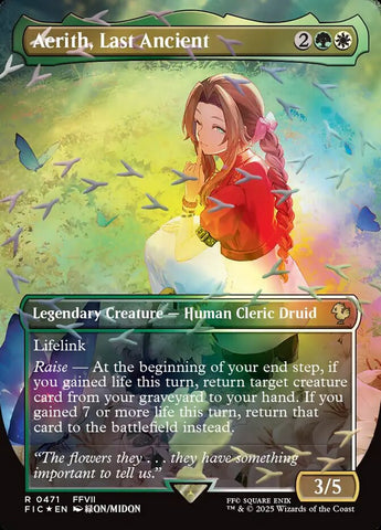 Aerith, Last Ancient 471 (Commander: FINAL FANTASY)  - Borderless Chocobo Track Foil